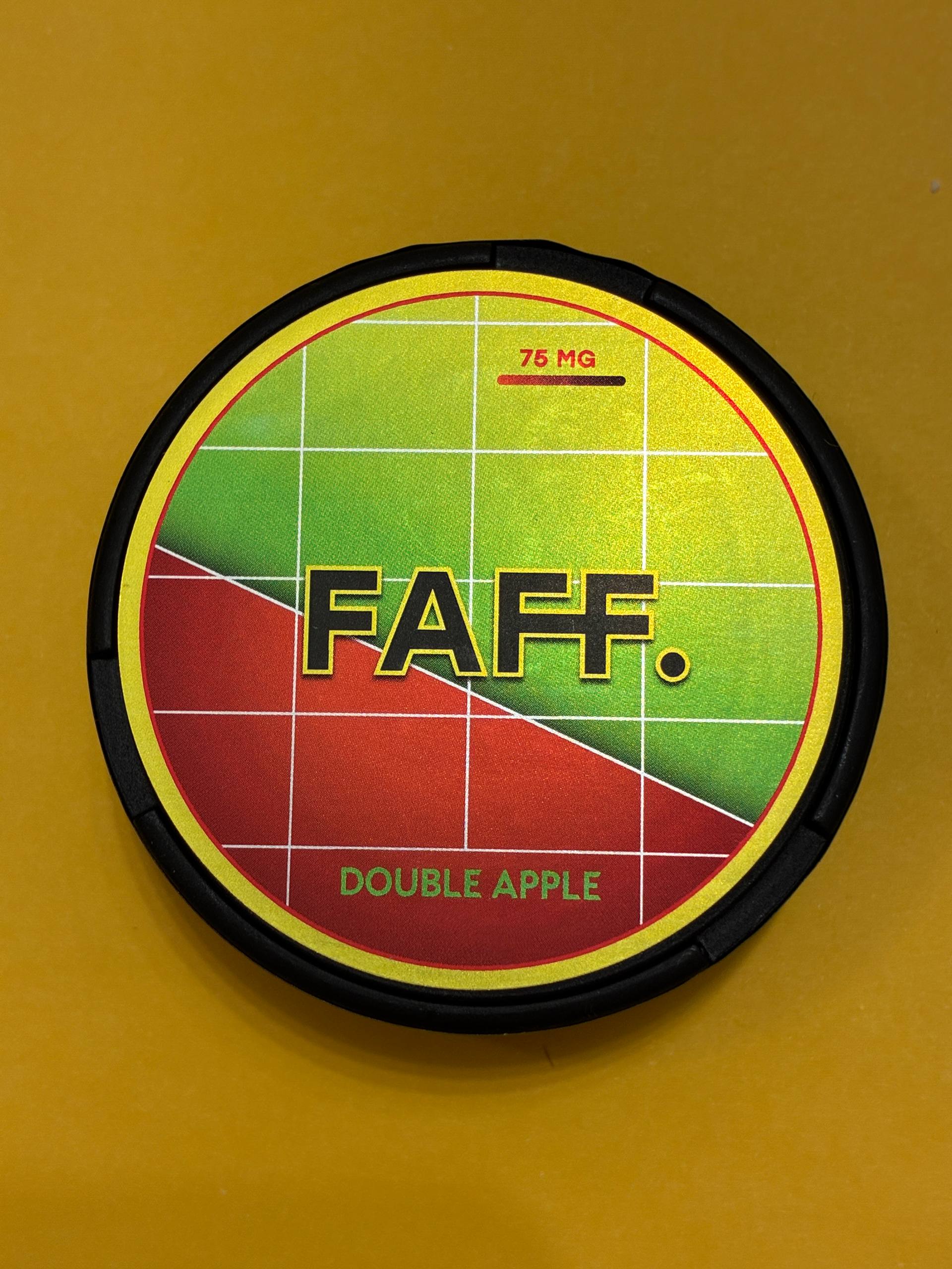 FAFF Double Apple 75mg Russian snus nicotine pouches